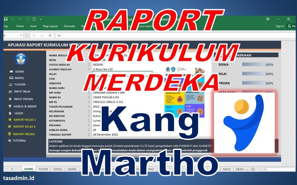 Aplikasi Rapor Kurikulum Mandiri Kang Martho