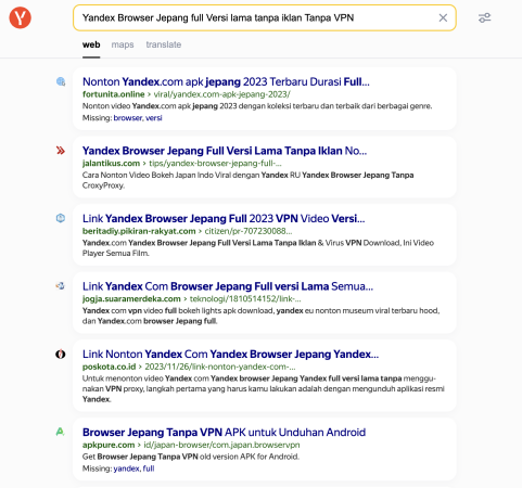Yandex Browser Jepang full Versi lama tanpa iklan Tanpa VPN