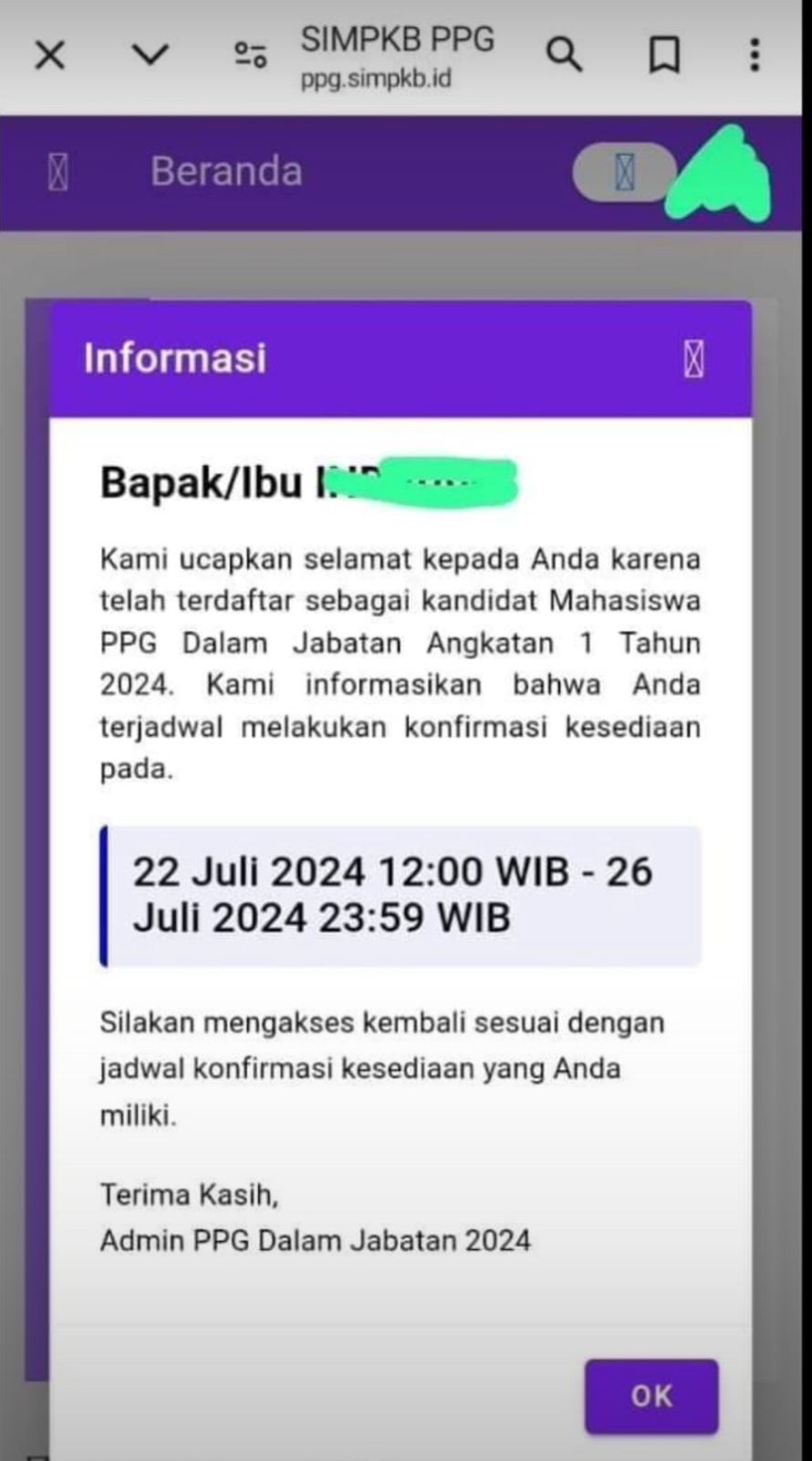 Pengumuman Piloting PPG 2024 Di Mulai Hari ini