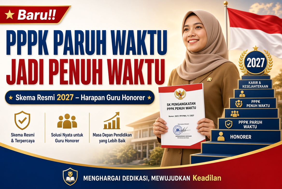 Guru PPPK Paruh Waktu Bakal Jadi Penuh Waktu Bertahap